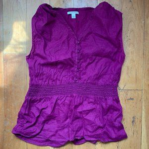 Banana Republic Sleeveless Linen Blouse